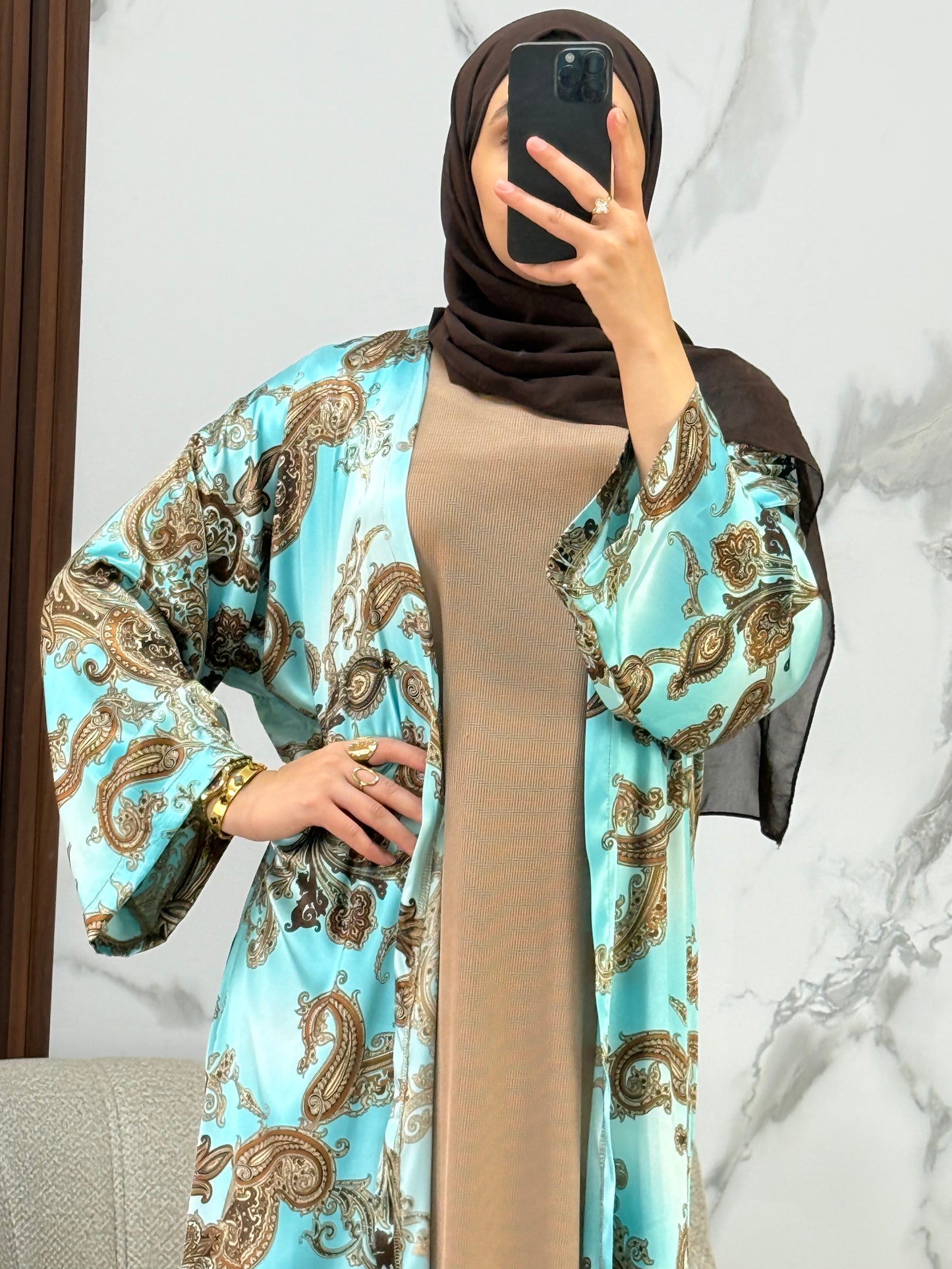 Ensemble Robe+KIMONO en Soie