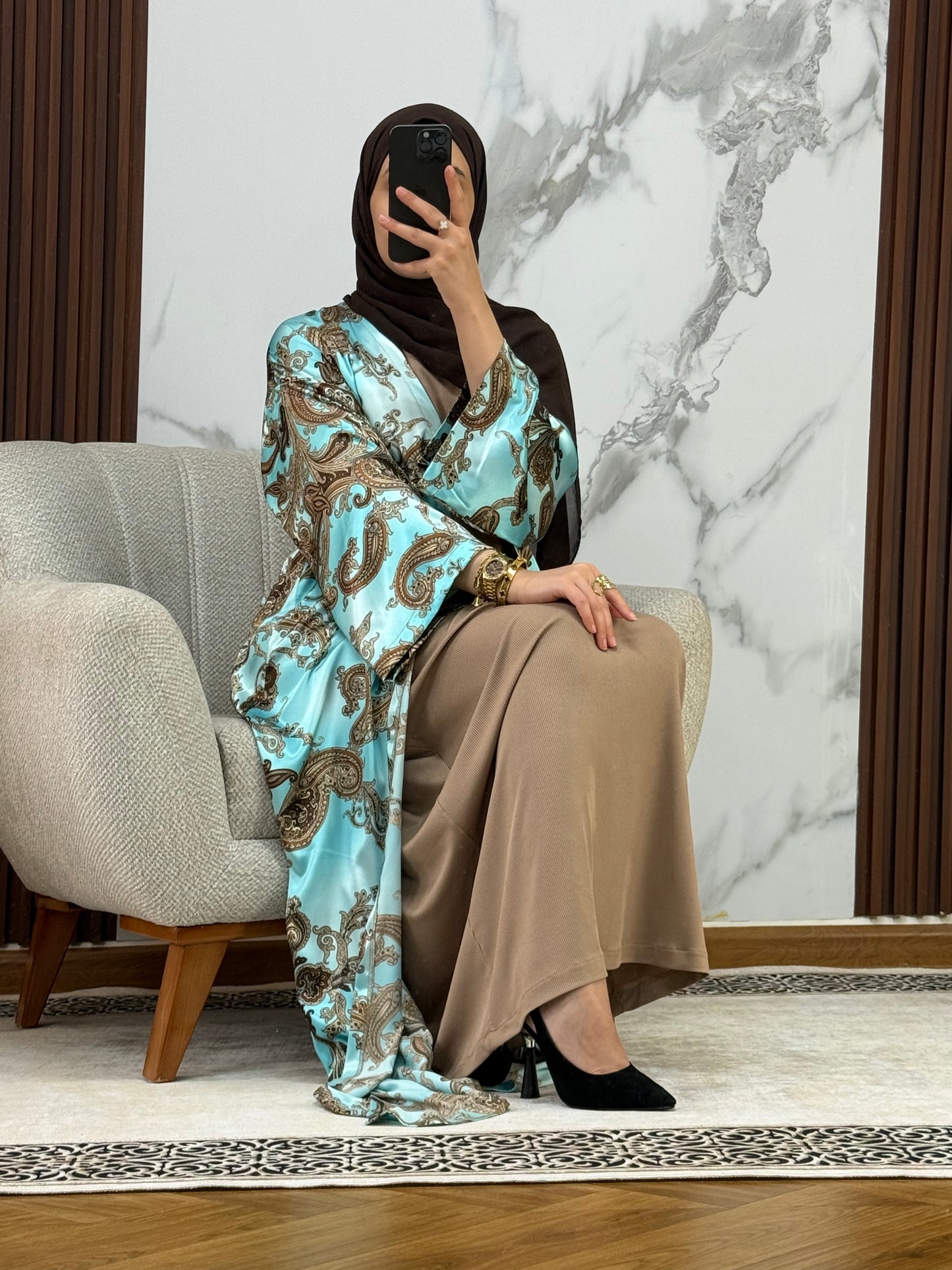 Ensemble Robe+KIMONO en Soie