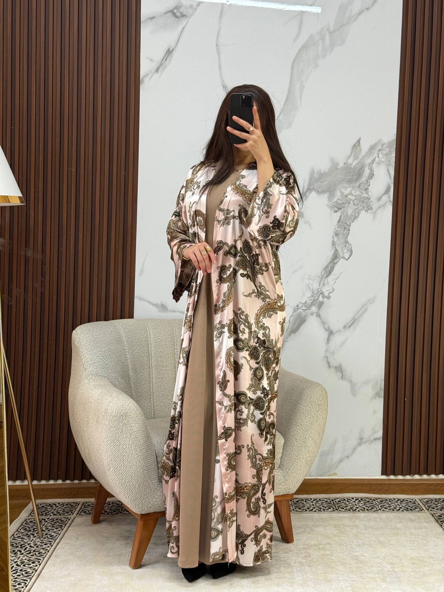 Ensemble Robe+KIMONO en Soie