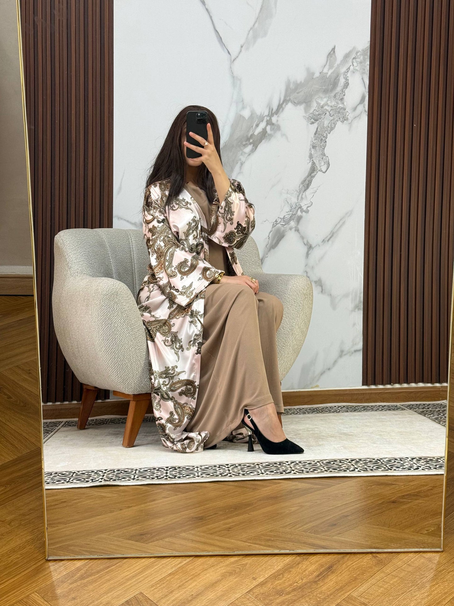 Ensemble Robe+KIMONO en Soie