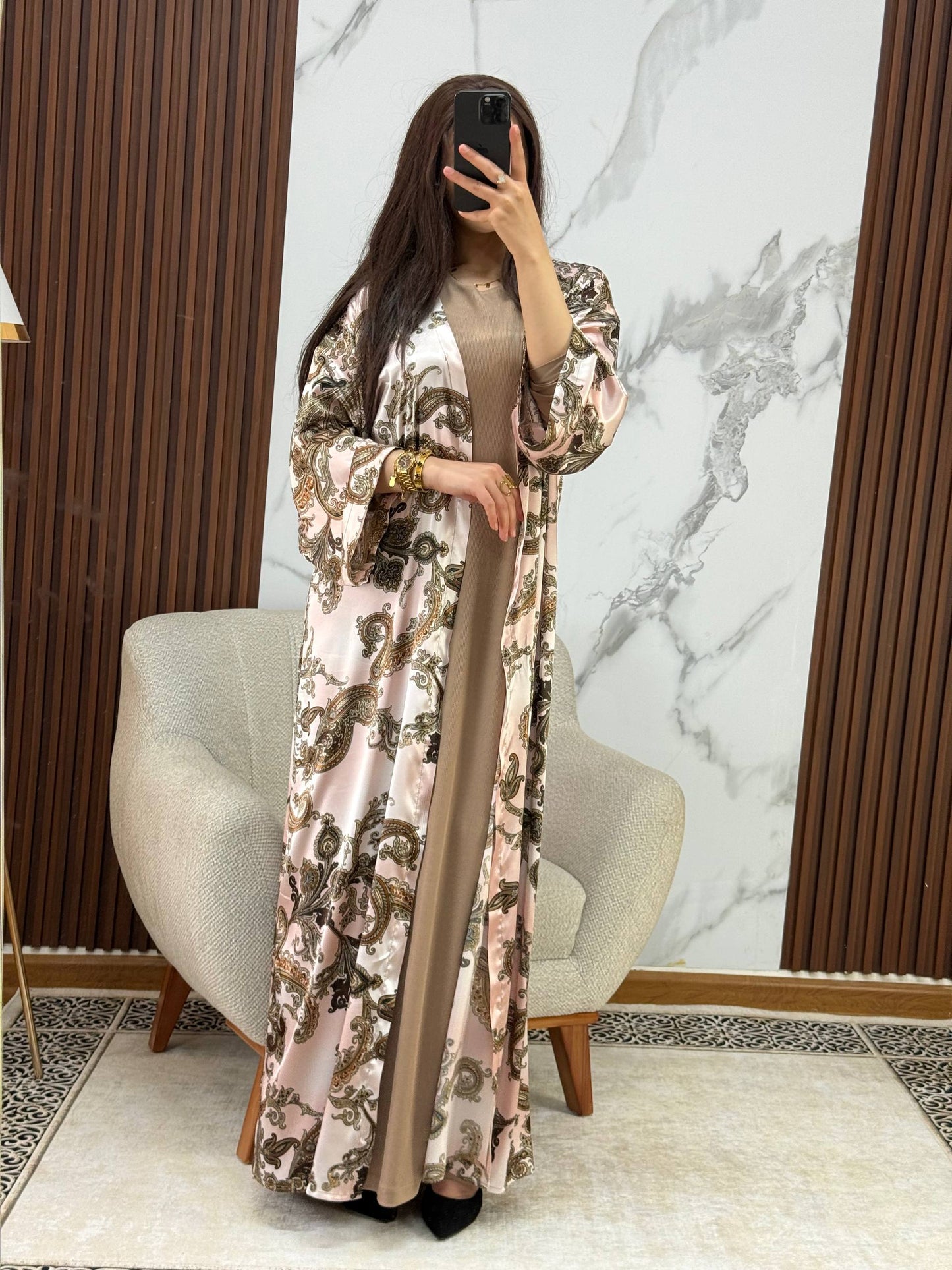 Ensemble Robe+KIMONO en Soie